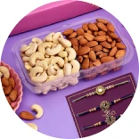 Bhaiya Bhabhi Rakhi with Dry Fruits