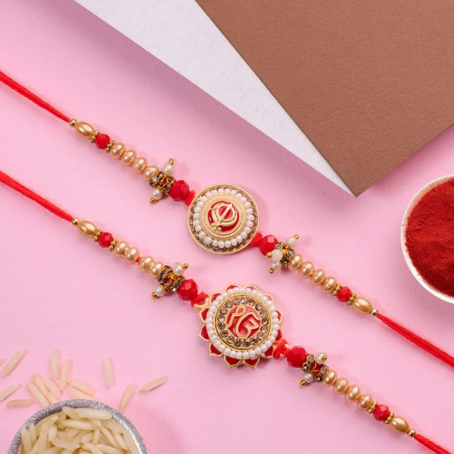 Spiritual Ek Onkar N Khanda Rakhi Set 1