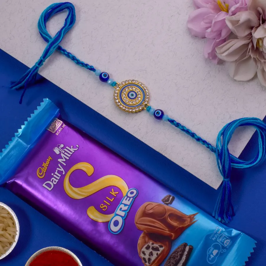 Lucky Charm Rakhi with Cadbury Silk Surprise 1