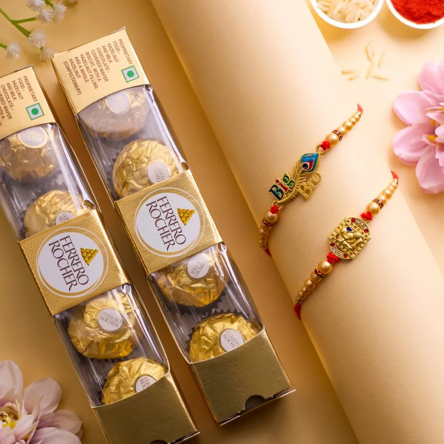 Ganesha and Bro Rakhi with Chocolates