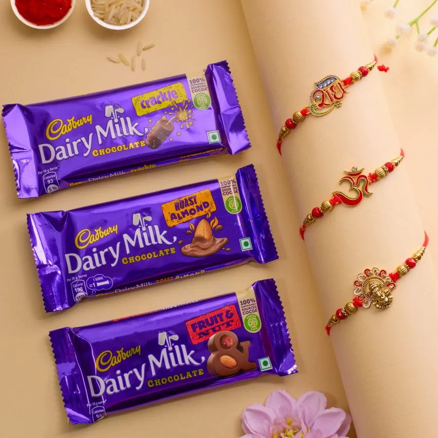 Sacred Rakhis with Chocolate Treats