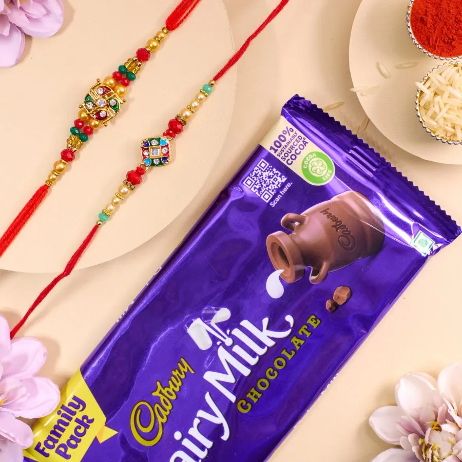 Exclusive AD Rakhi Duo with Sweet Treats