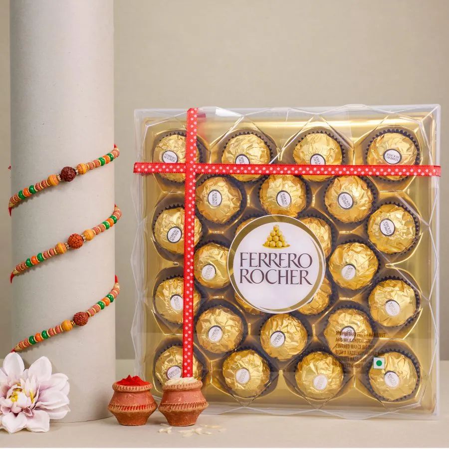 Divine Rudraksh Rakhi & Rocher Treats 1