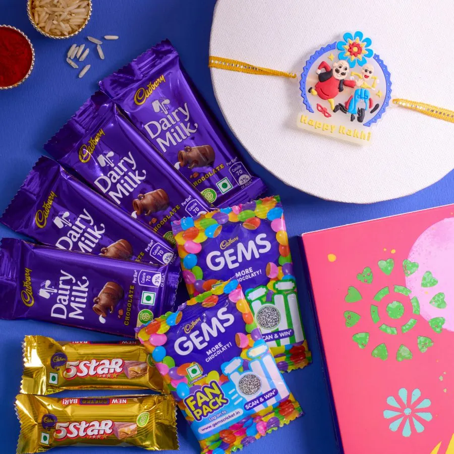 Motu Patlu Fun Rakhi & Chocolate Treat