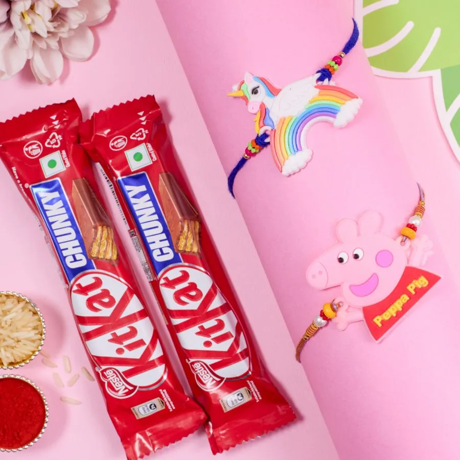 Playful Rakhi and KitKat Chocolate Duo 1
