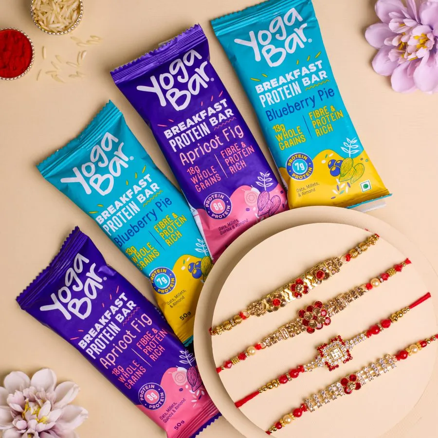 AD Rakhi Set with Yoga Bar Treats 1
