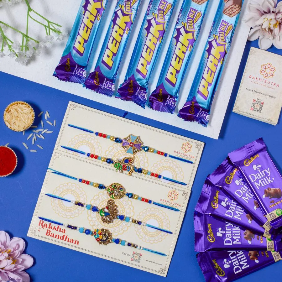Sweet Surprises: Rakhi and Chocolates Combo 1
