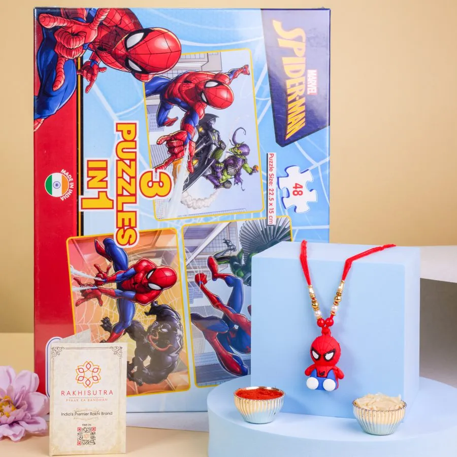 Spiderman Rakhi with Fun Puzzles 1