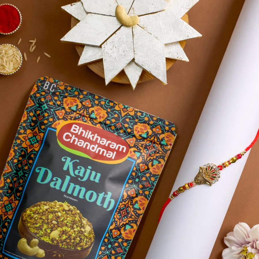 Kundan Rakhi & Kaju Delicacies Duo