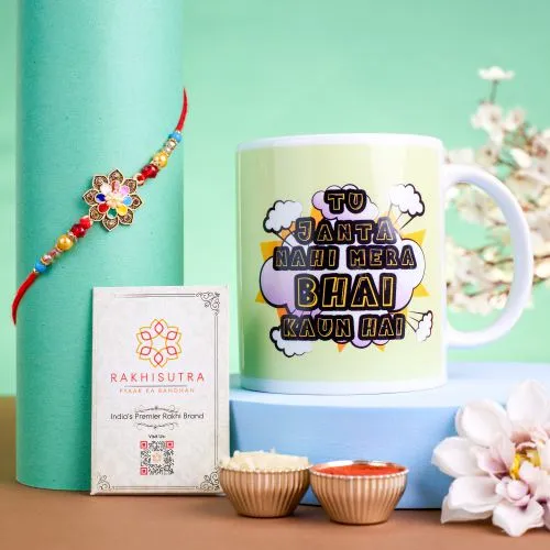 Elegant Rakhi & Mug for Bhai 1