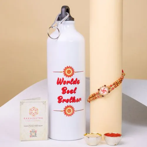 Stylish Sipper & Swastik Rakhi Gift 1