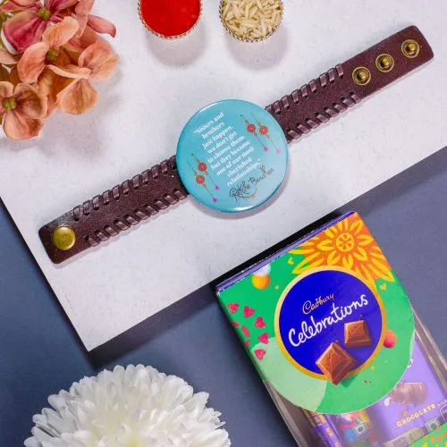 Personalized Rakhi with Cadbury Treats 1