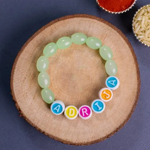 Personalized Name Beads Rakhi Bracelet 1
