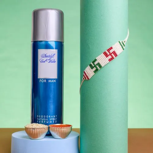 Refreshing Swastik Rakhi Gift Set 1