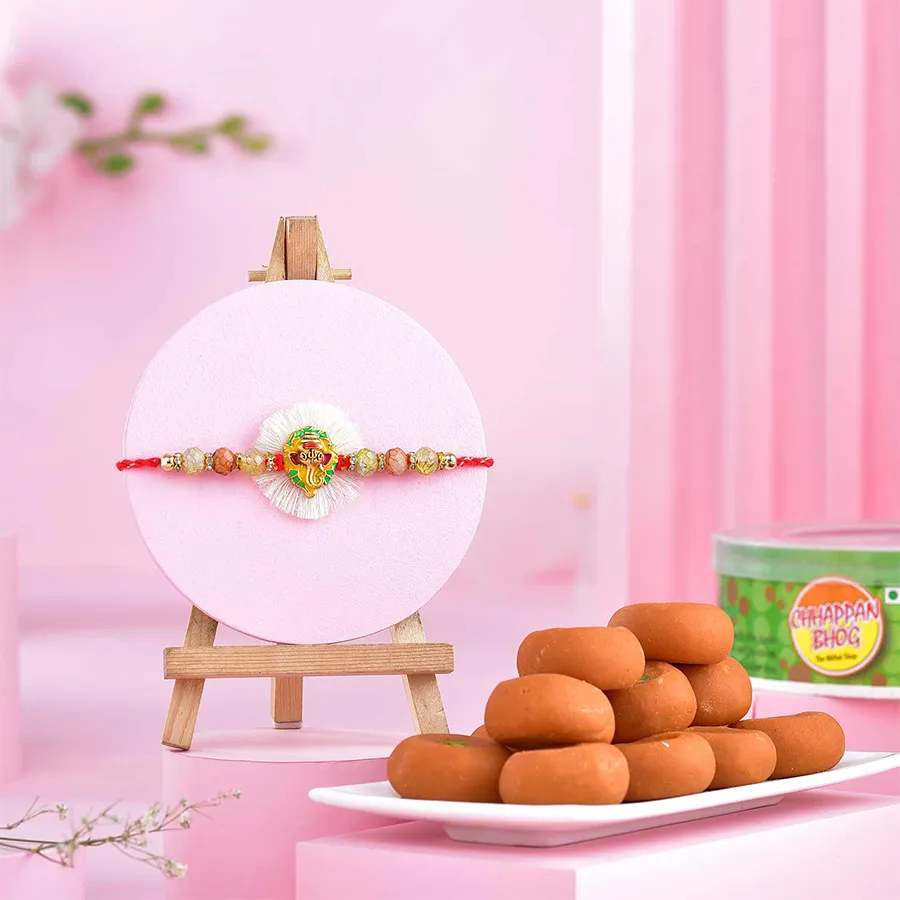 Charming Rakhi & Sweet Delight Box 1