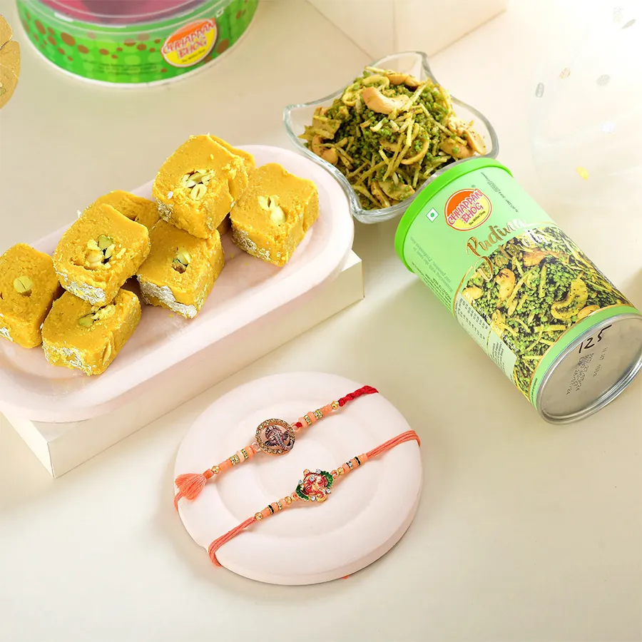 Delightful Rakhi & Traditional Snacks Combo 1