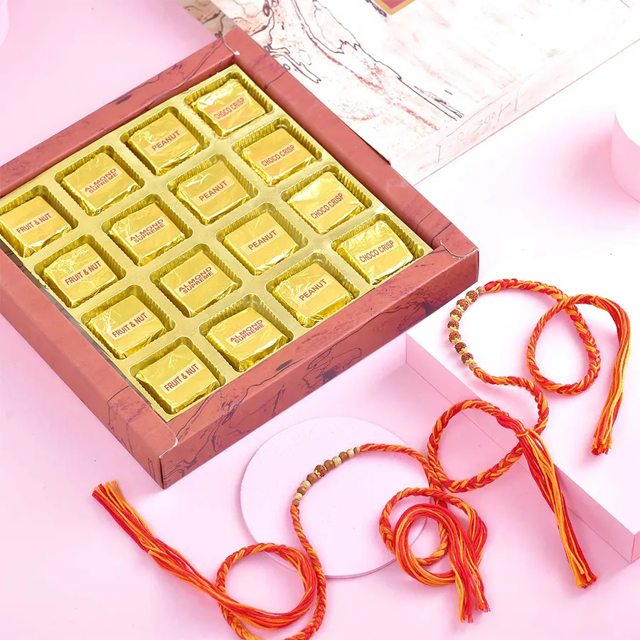 Elegant Rakhi & Chocolate Treats Delight 1