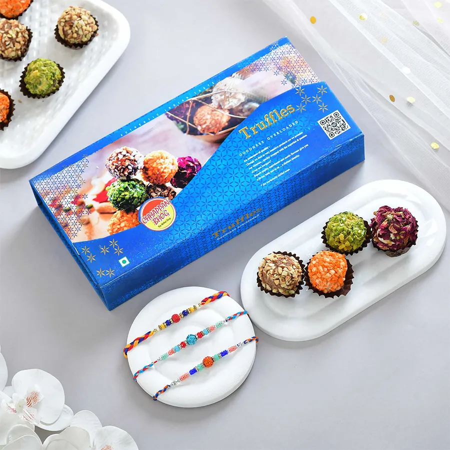 Premium Rakhi & Assorted Truffles Gift