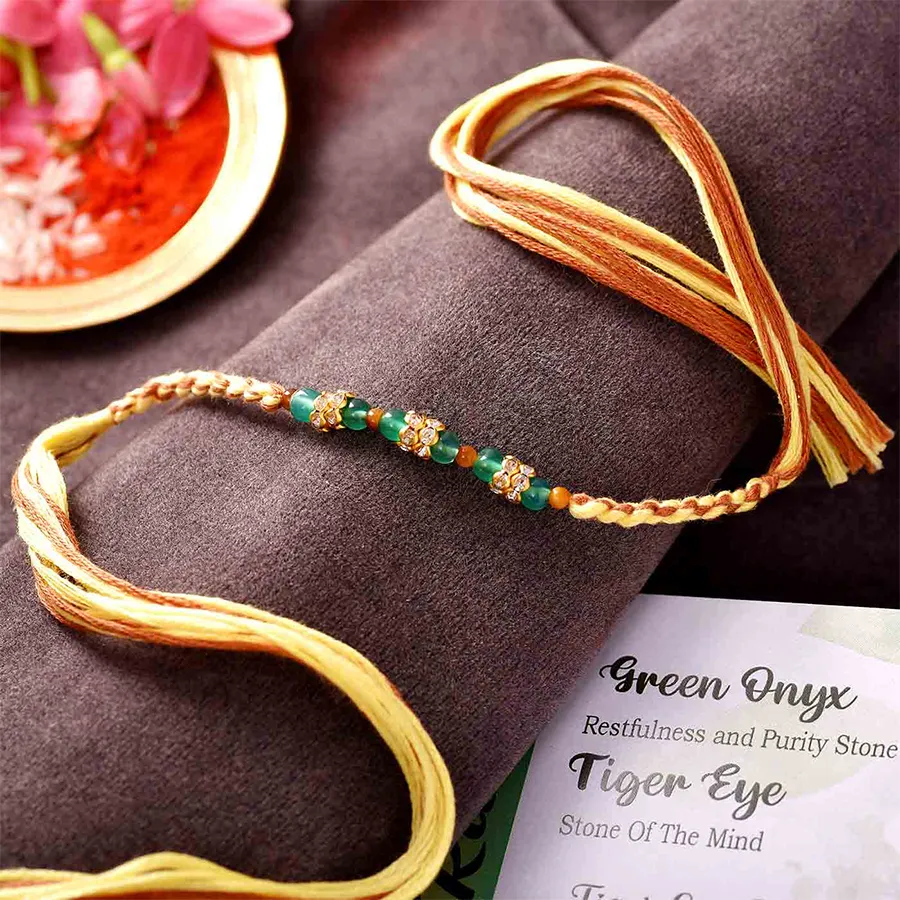 Onyx & Tiger Eye Rakhi Set 1