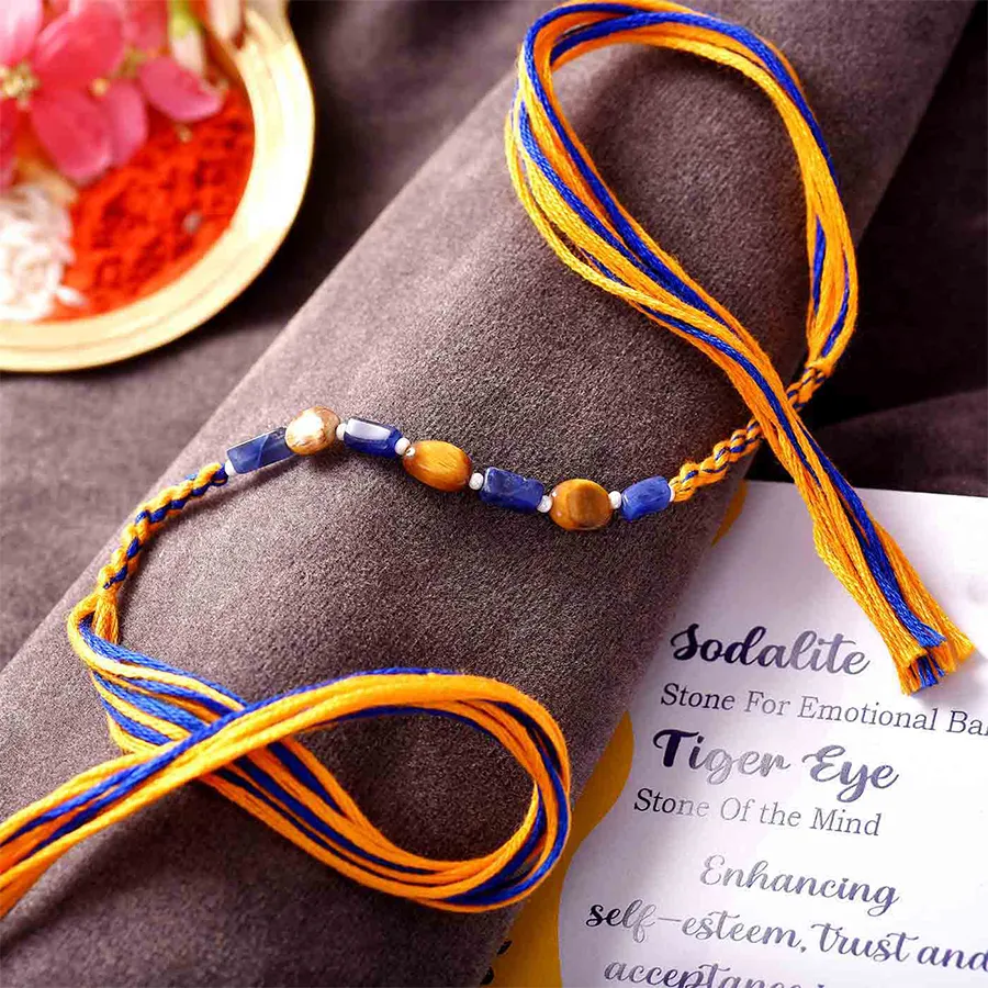 Strength & Clarity Stone Rakhi Set 1