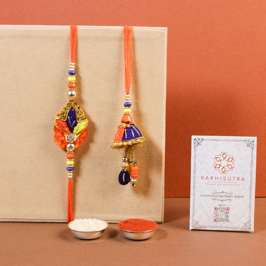 Premium Bhaiya Bhabi Rakhi Set for Raksha Bandhan 1