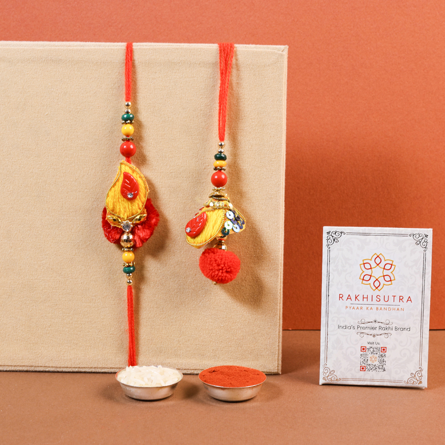 Graceful Bhaiya Bhabi Rakhi Set 1