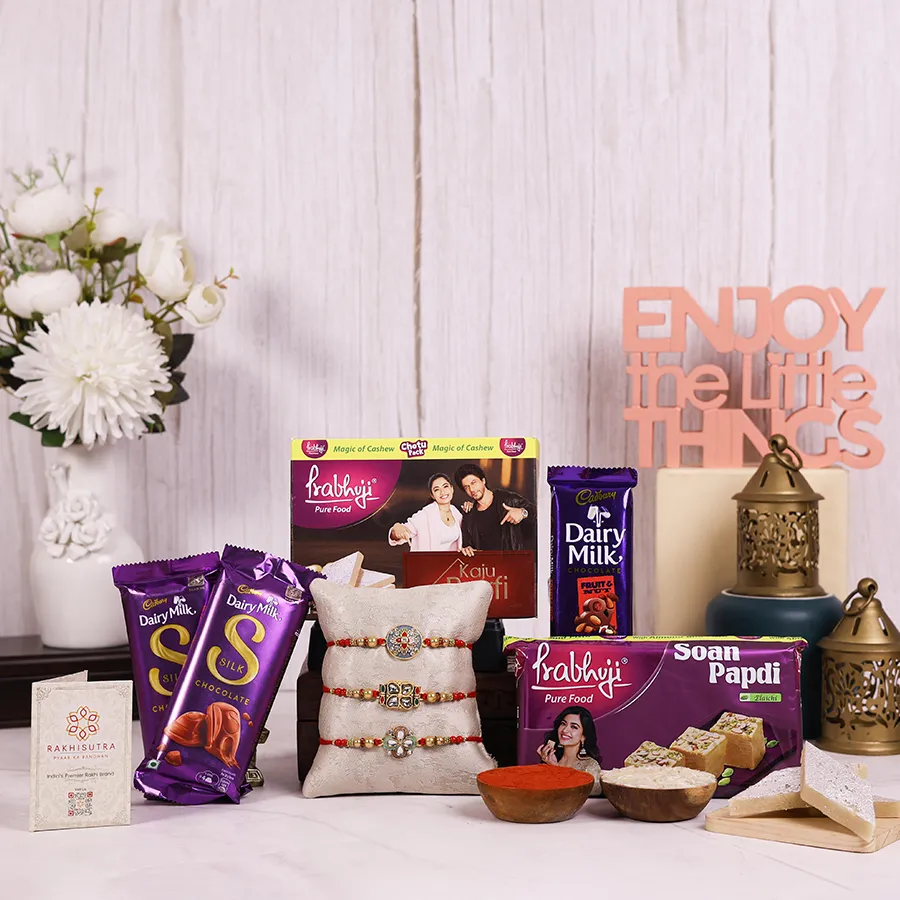 Sparkling Rakhi & Gourmet Treats Hamper 1