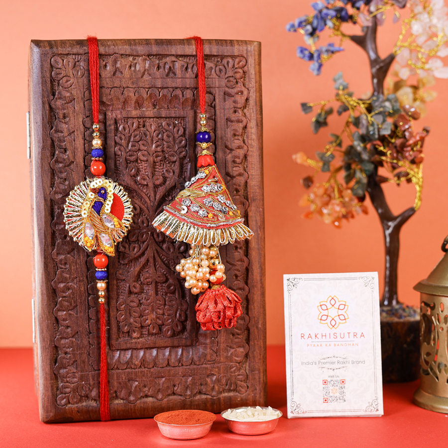 Joyful Bhaiya Bhabi Rakhi Gift with rakhis and essentials 1