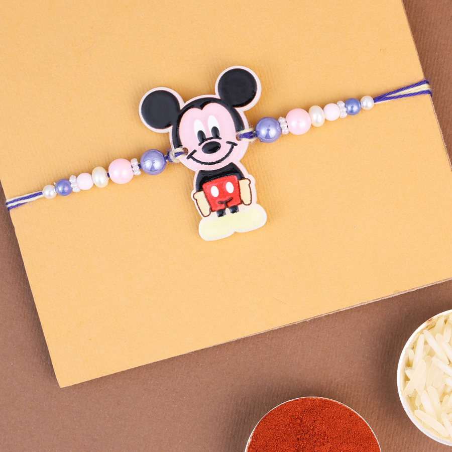Mickey Mouse themed Rakhi gift pack for Raksha Bandhan. 1