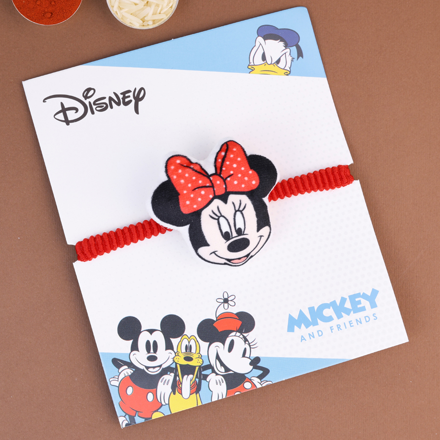 Kids Rakhi featuring a Mickey Mouse soft toy 1
