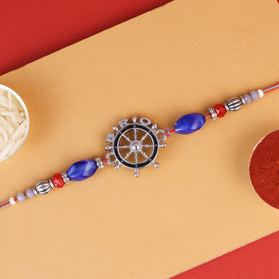 Quirky Bro Rakhi with Roli Tika and Message Card 1