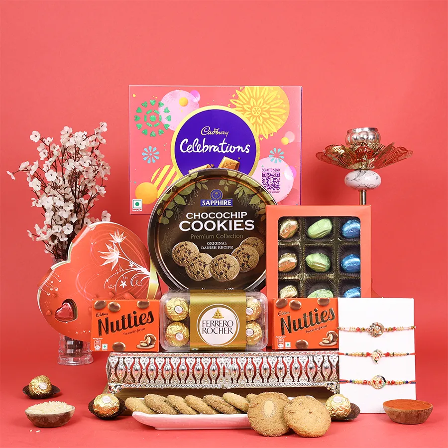 Joyful Ganesh Rakhi & Chocolates Box for Raksha Bandhan 1