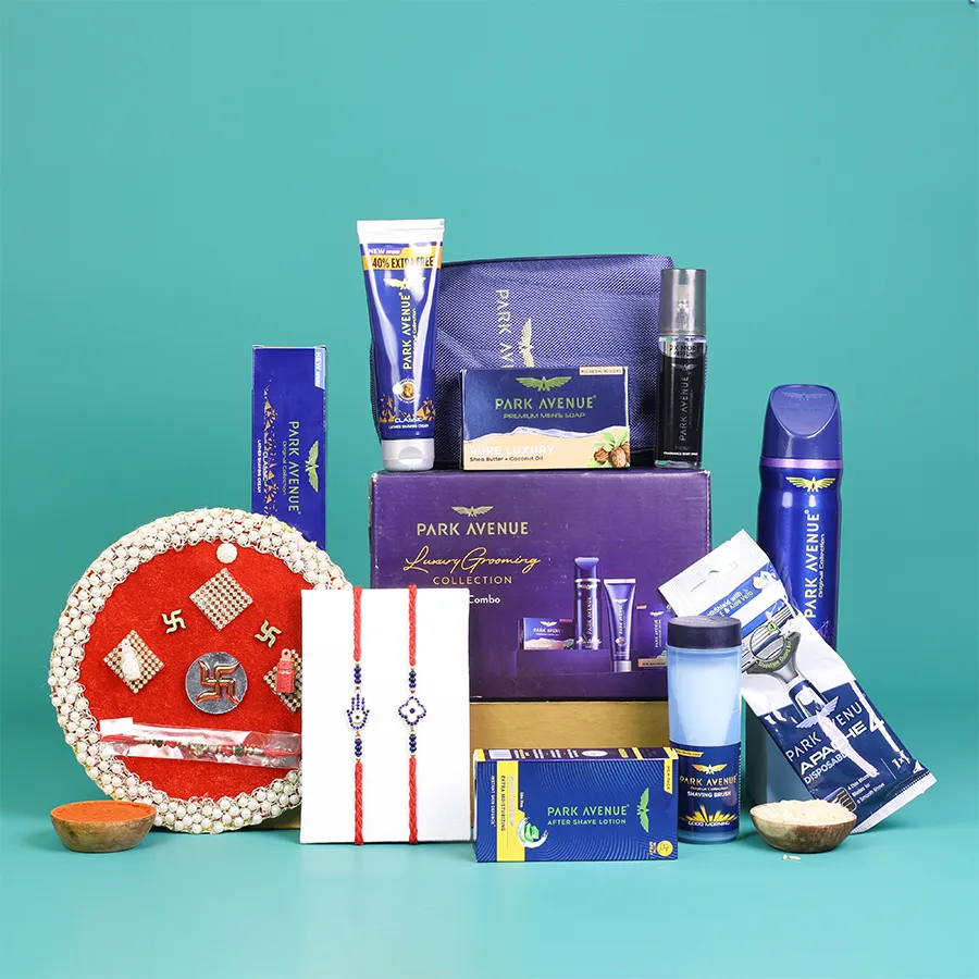 Luxury Rakhi and Grooming Box with Evil Eye Rakhis 1