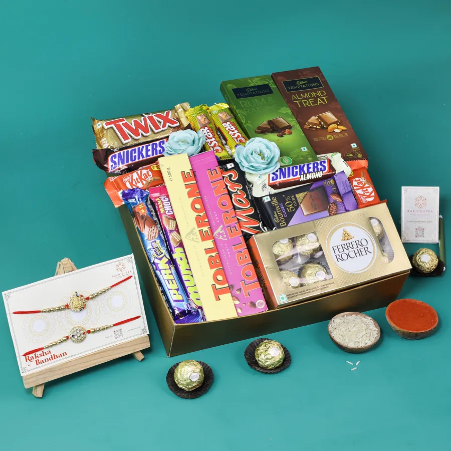 Elegant Rakhi & Chocolate Indulgence 1