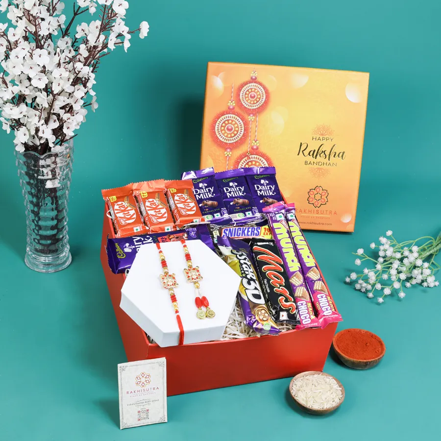 Delightful Rakhi & Treat-Filled Hamper 1