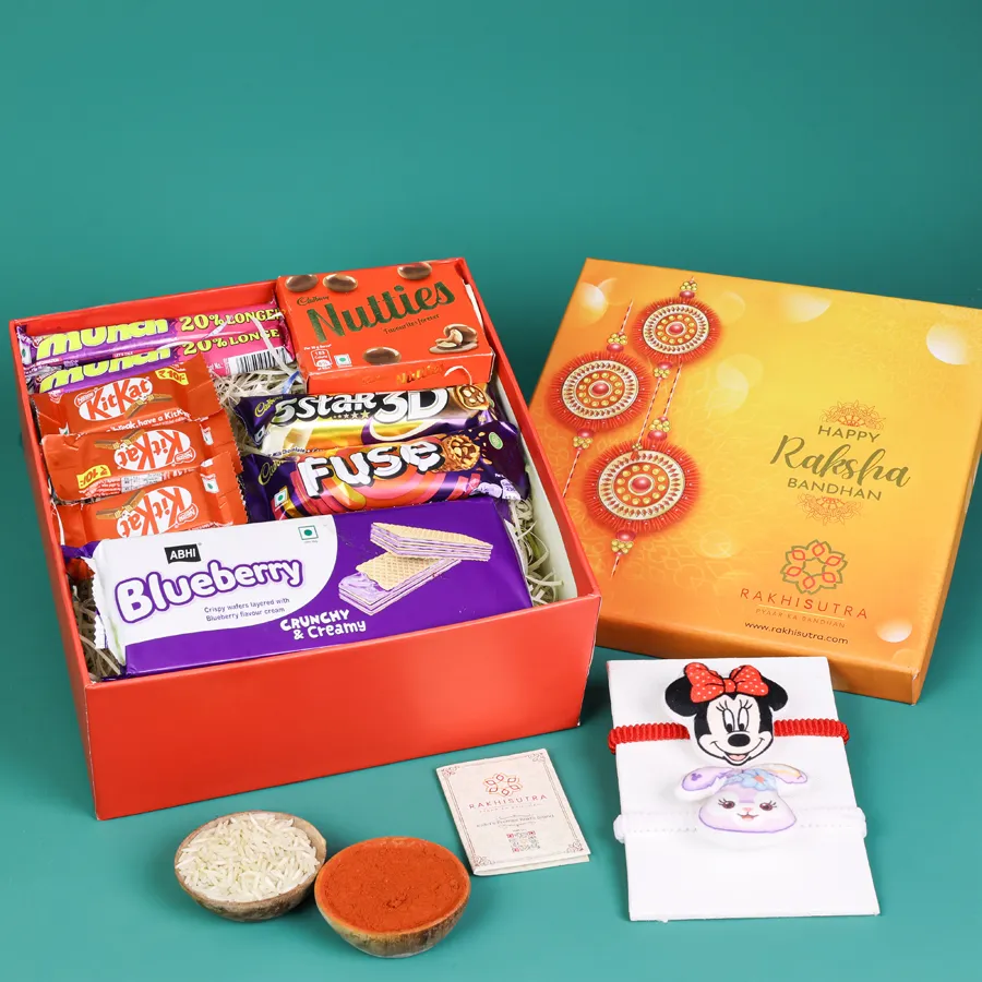 Adorable Rakhi & Chocolaty Treat Box 1